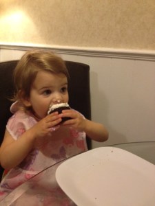 But last night we celebrated Makana and sang Happy Birthday to her...